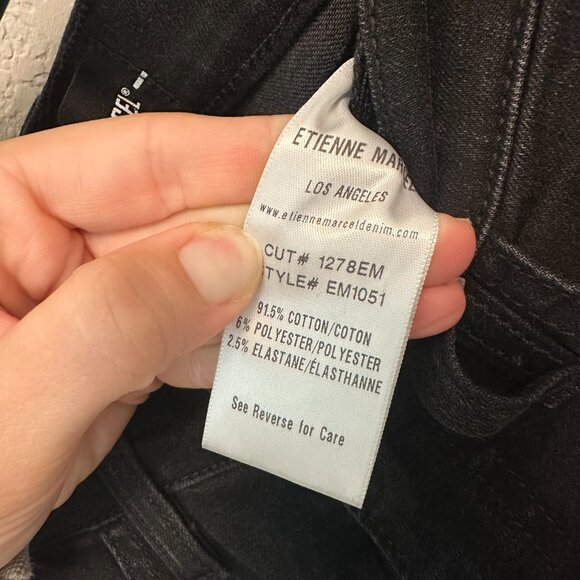 Etienne Marcel EM1051 Black Jeans with Side Zipper Detail - Size 25 - Statement - Picture 9 of 9